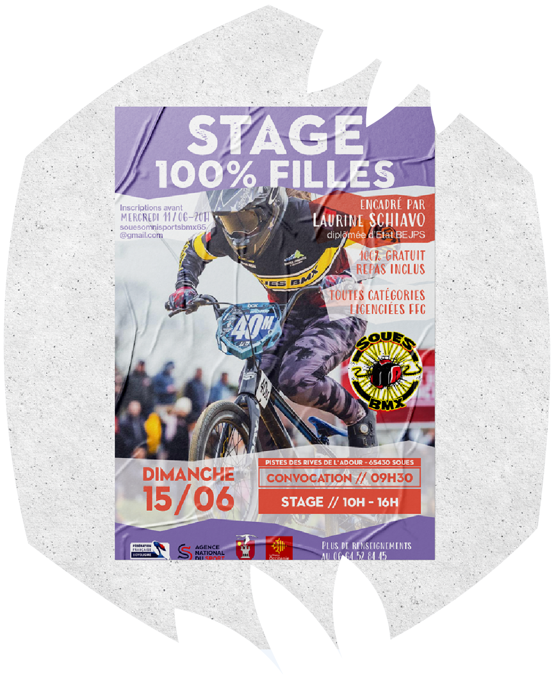 Affiche A3 Club BMX Soues - 65 (2025)